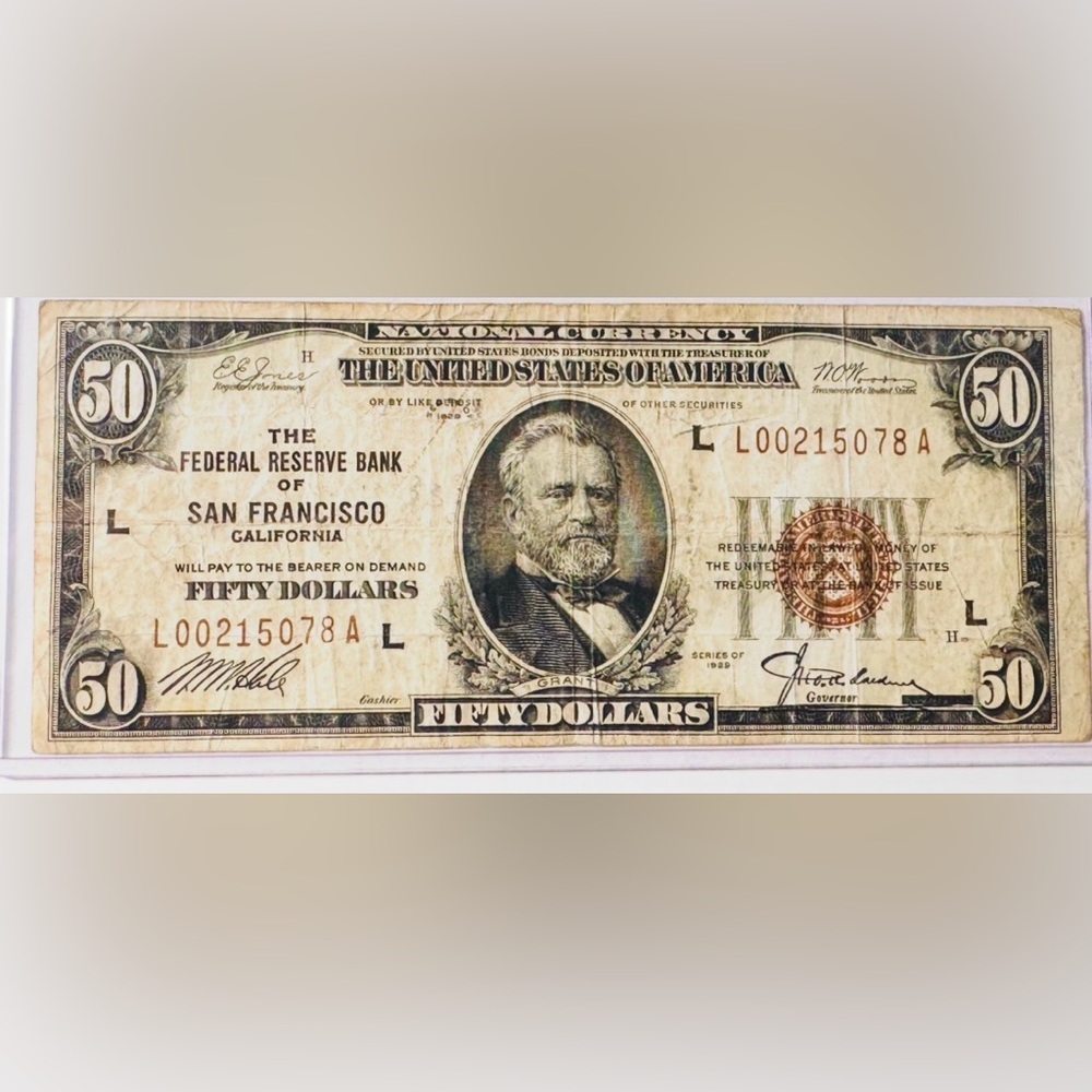 Federal Reserve Note San Francisco circa 1929